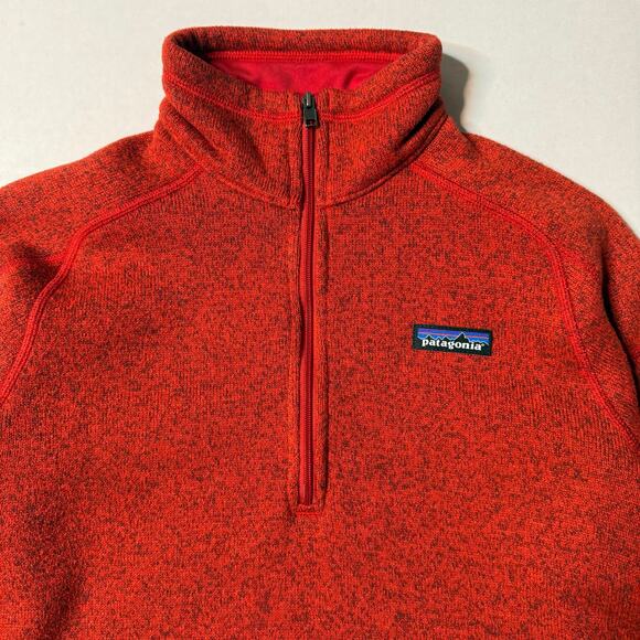 Patagonia Women's size M Better Sweater Heathered Dark Red Quarter Zip Pullover - Picture 3 of 9